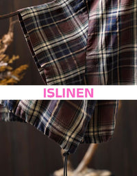 Streetwear style red collar plaid shirt outfit