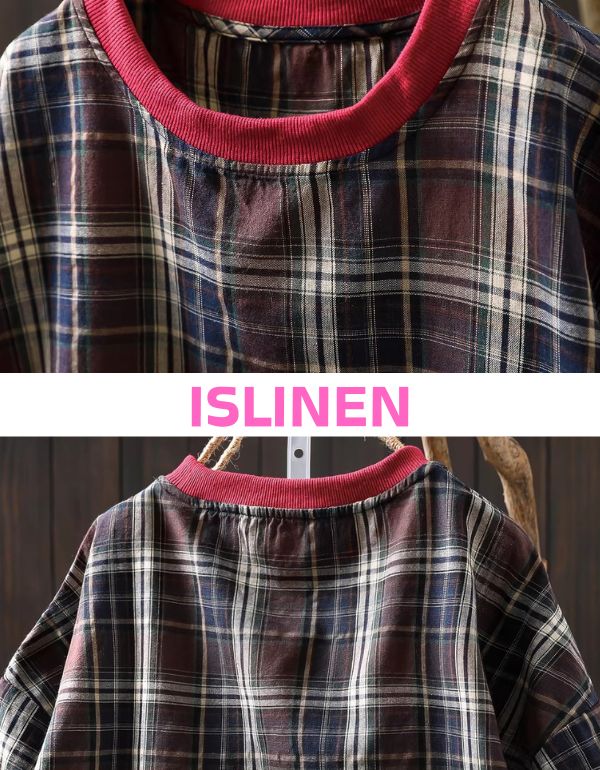 Women’s cotton plaid shirt for everyday wear