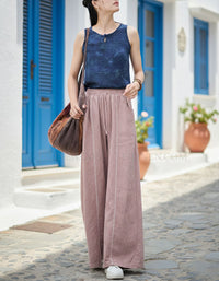 Casual summer linen pants women