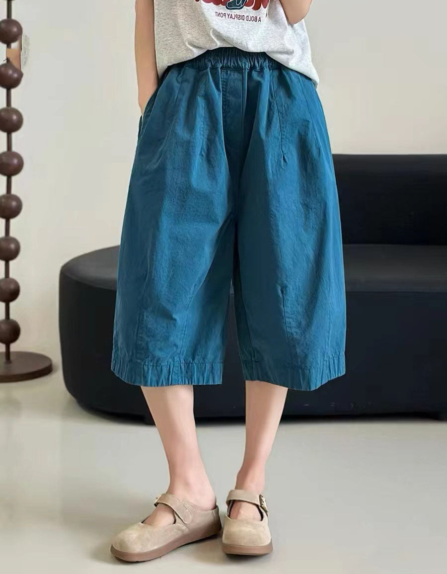 Women’s Relaxed Fit Pink Capri Pants with Pockets