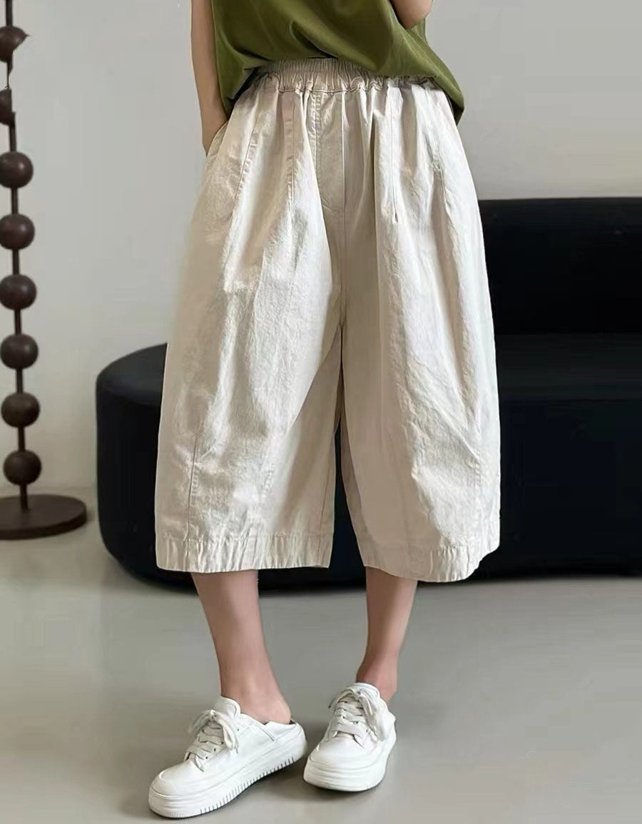 Minimalist Pink Wide Leg Culottes with Pockets