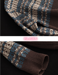 Women's Comfortable Fair Isle Turtleneck Knit Sweater