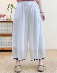 Women’s breathable wide leg lantern pants for everyday comfort and travel