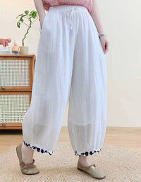 Bohemian Loose Fit Cotton Linen Pants – Women’s Everyday Comfort Wear