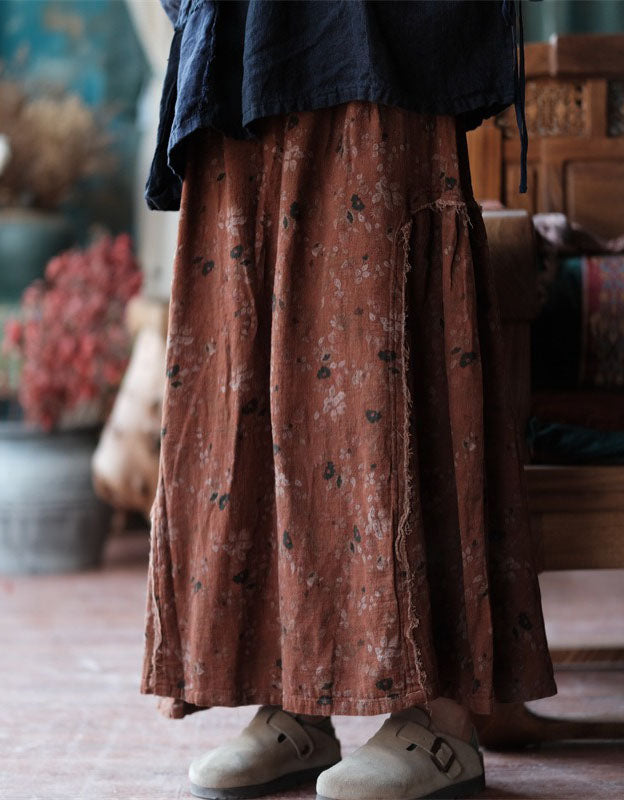 boho chic floral skirt for women, casual and comfortable