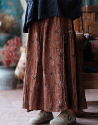 boho chic floral skirt for women, casual and comfortable
