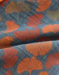 Comfortable Ginkgo Leaf Pure Cotton Loungewear Set - Islinen