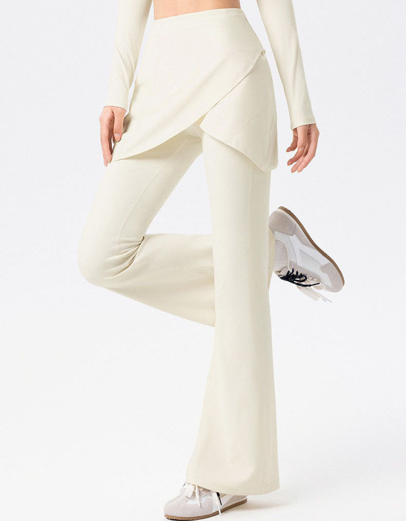 Women’s yoga skirt leggings with comfortable high waistband white