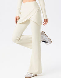 Women’s yoga skirt leggings with comfortable high waistband white