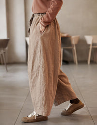 Comfortable Loose Breathable Linen Wide Leg Pants for Women