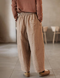 Comfortable Loose Breathable Linen Wide Leg Pants for Women