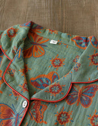 Comfortable Loose Butterfly Cotton Loungewear Set