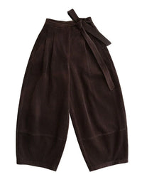 Comfortable Loose Casual Drawstring Corduroy Pants - Islinen