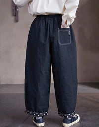 Comfortable Loose Casual Drawstring Waist Cotton Pants - Islinen