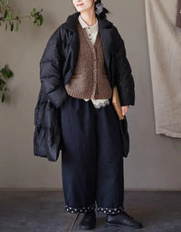 Comfortable Loose Casual Drawstring Waist Cotton Pants - Islinen