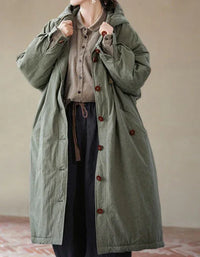 Comfortable Loose Casual Hooded Parkas - Islinen