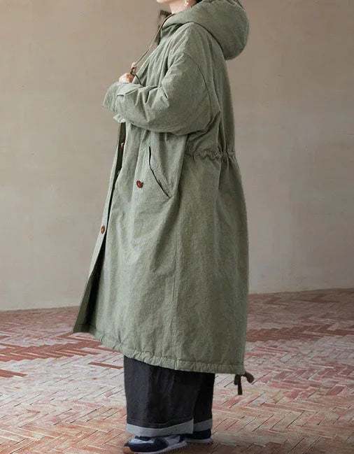 Comfortable Loose Casual Hooded Parkas - Islinen