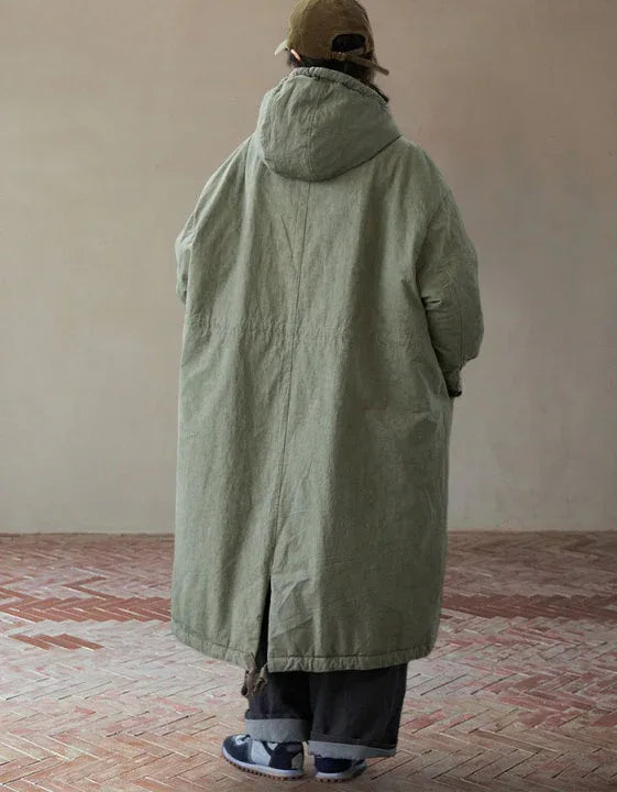 Comfortable Loose Casual Hooded Parkas - Islinen