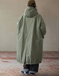Comfortable Loose Casual Hooded Parkas - Islinen