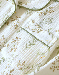 Comfortable Loose Floral Organic Cotton Pajama Set