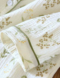 Comfortable Loose Floral Organic Cotton Pajama Set