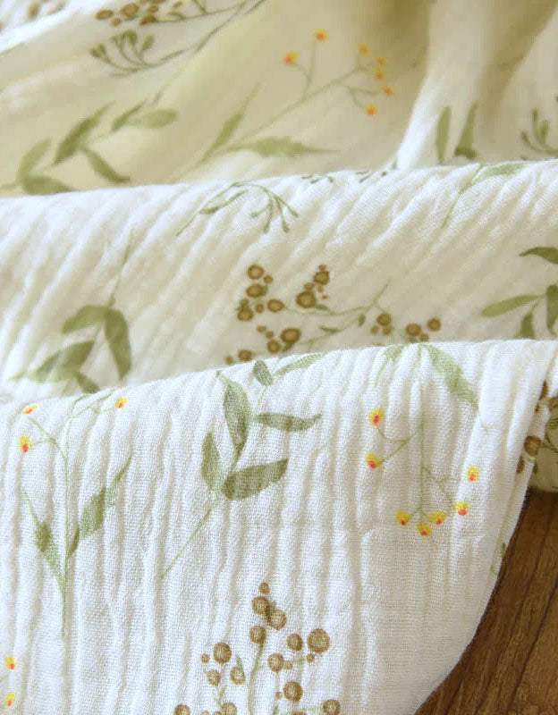 Comfortable Loose Floral Organic Cotton Pajama Set