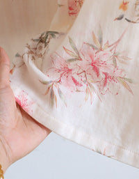 Comfortable Pure Cotton Floral Kimono Pajama Set