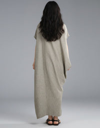 Casual Linen Dress Women Baggy Maxi Dress with Pockets