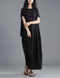 Oversized Summer Dress Women Relaxed Fit Maxi Linen Dress