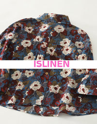 Close up floral pattern cotton fabric detail