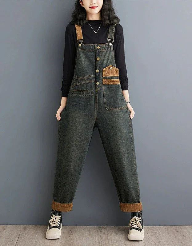 Comfortable Stylish Pockets Casual Denim Jumpsuit - Islinen