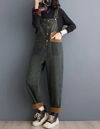 Comfortable Stylish Pockets Casual Denim Jumpsuit - Islinen