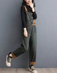 Comfortable Stylish Pockets Casual Denim Jumpsuit - Islinen