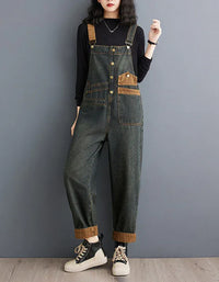 Comfortable Stylish Pockets Casual Denim Jumpsuit - Islinen