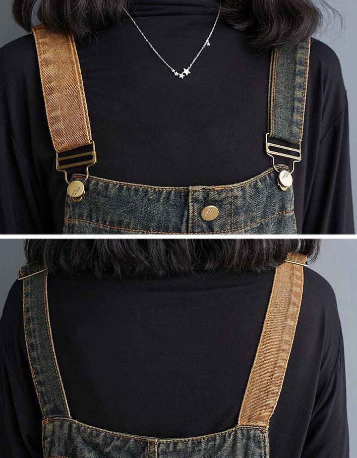 Comfortable Stylish Pockets Casual Denim Jumpsuit - Islinen