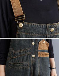 Comfortable Stylish Pockets Casual Denim Jumpsuit - Islinen