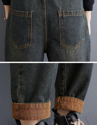 Comfortable Stylish Pockets Casual Denim Jumpsuit - Islinen