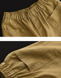 Comfy High-Waisted Casual Cotton Linen Shorts