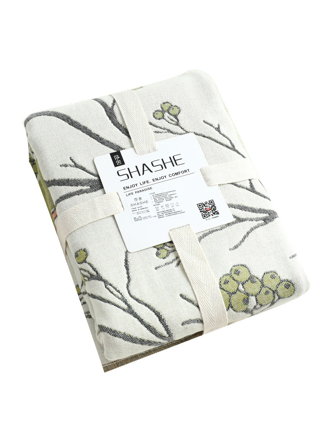 Cotton Hawthorn Bird Pillow Cover (2 PCS)