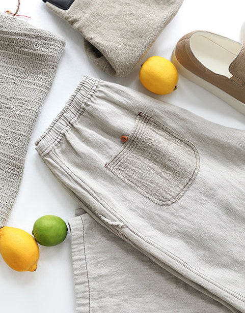 Eco-Friendly Vintage-Inspired Linen Pants