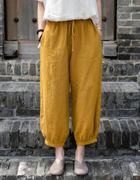 Effortles Relaxed Fit Boho Chic Linen Pants