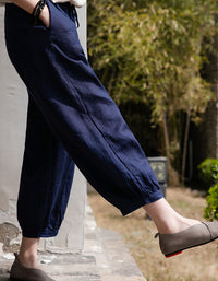 Effortles Relaxed Fit Boho Chic Linen Pants