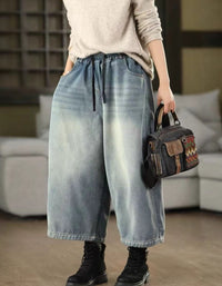 Women's Winter Casual Loose Fleece Lined Jeans