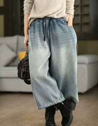 Women's Winter Casual Loose Fleece Lined Jeans