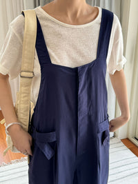 Flowy Casual Relaxed Fit Linen Overalls