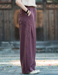 Hand-stitched Cotton Linen Loose Casual Harem Pants