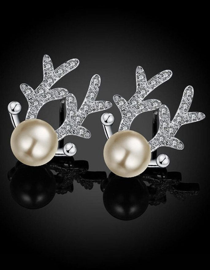 Handmade Cute Reindeer Antler Christmas Earrings for Women