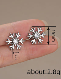 Handmade Sparkling Christmas Snowflake Earrings for Women