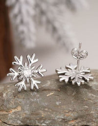 Handmade Sparkling Christmas Snowflake Earrings for Women