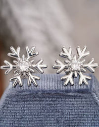 Handmade Sparkling Christmas Snowflake Earrings for Women